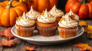 Pumpkin Spice Cupcakes with Maple Frosting Recipe