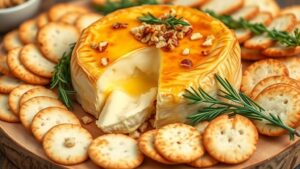 Easy Baked Brie with Honey and Nut Topping Recipe