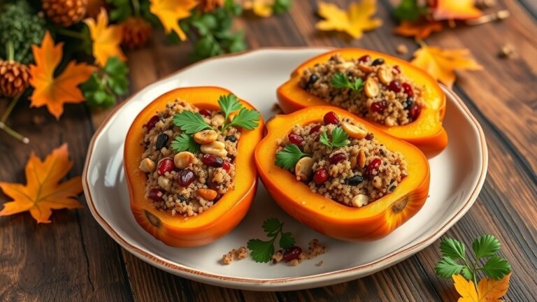 Stuffed Acorn Squash with Quinoa & Cranberries Recipe