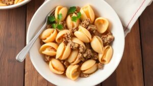 Creamy Beef & Shells Recipe