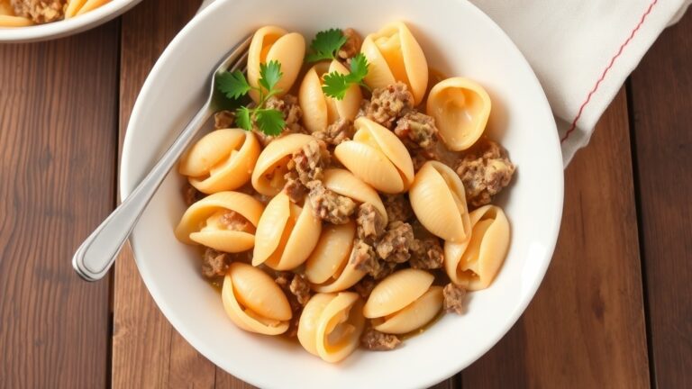 Creamy Beef & Shells Recipe