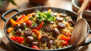 Cajun Sausage & Rice Skillet Recipe