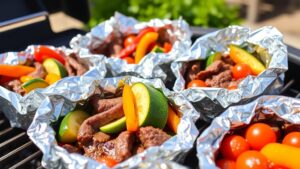 Grilled Steak & Veggie Foil Packs Recipe