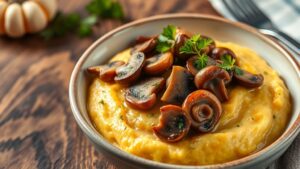 Creamy Mushroom Polenta Bowl Recipe