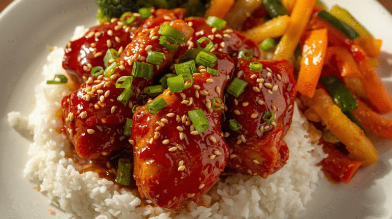 This Sweet & Spicy Korean Sticky Chicken is a delightful dish that combines tender chicken with a flavorful sauce, making it a standout among chicken main dishes.
