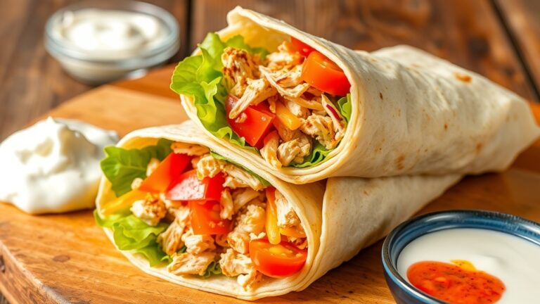 Garlic Cheesy Chicken Wraps Recipe